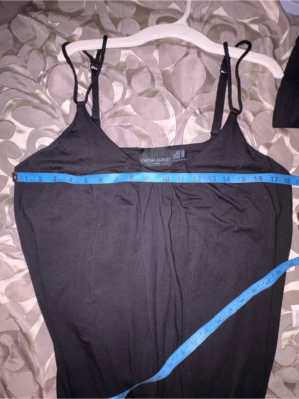 RARE Cynthia Rowley 2X Black Hi Lo Maxi with shelf bra, adjustable straps - Picture 8 of 11